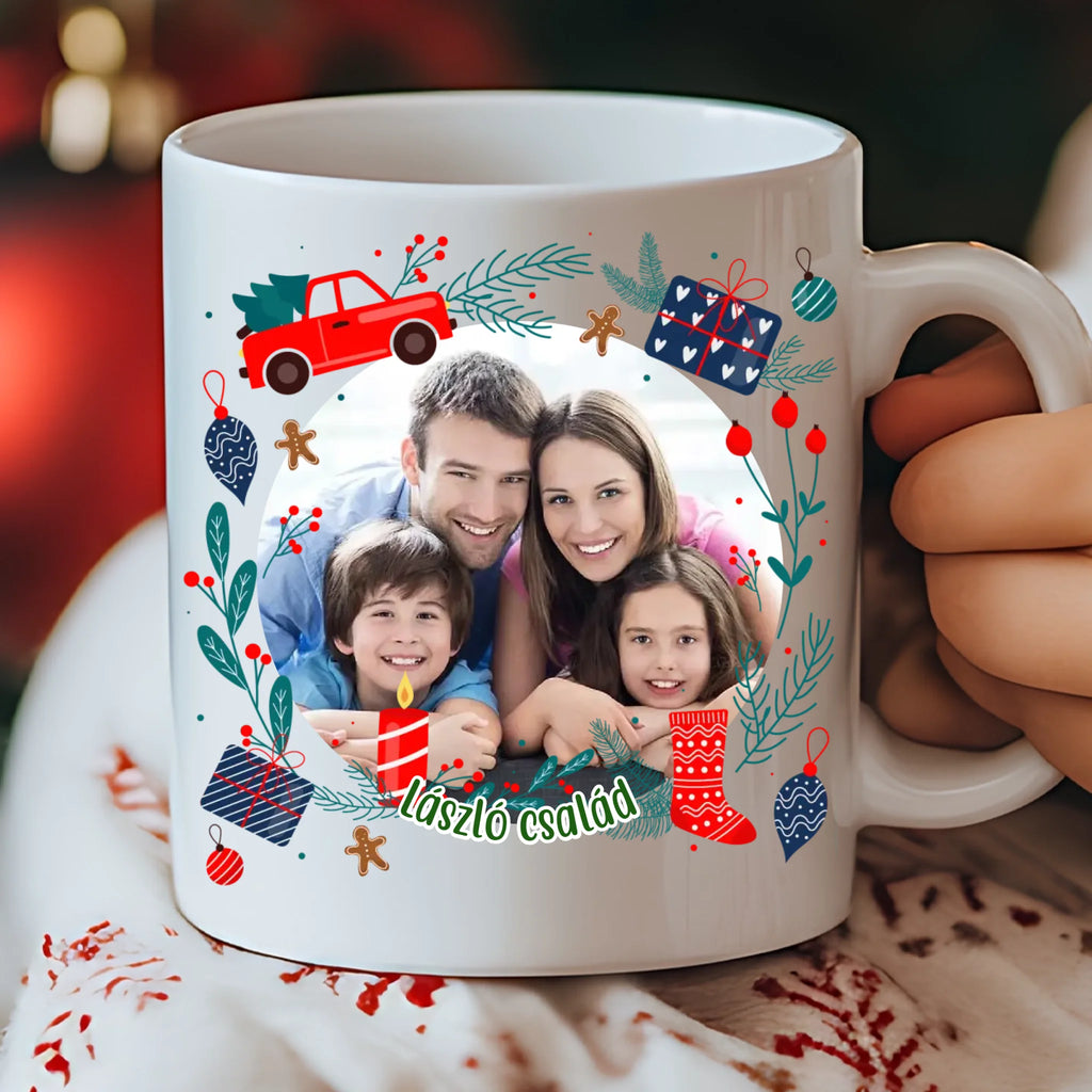 Egyedi fényképes karácsonyi bögre - Ajándékverzum