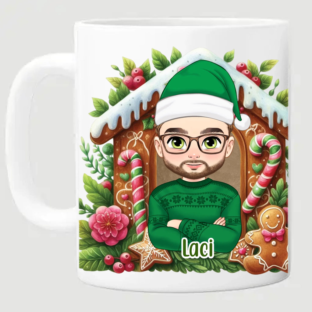 Egyedi karakteres karácsonyi bögre férfiaknak - Ajándékverzum