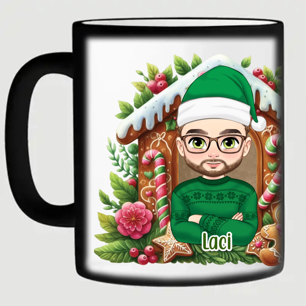 Egyedi karakteres karácsonyi bögre férfiaknak - Ajándékverzum