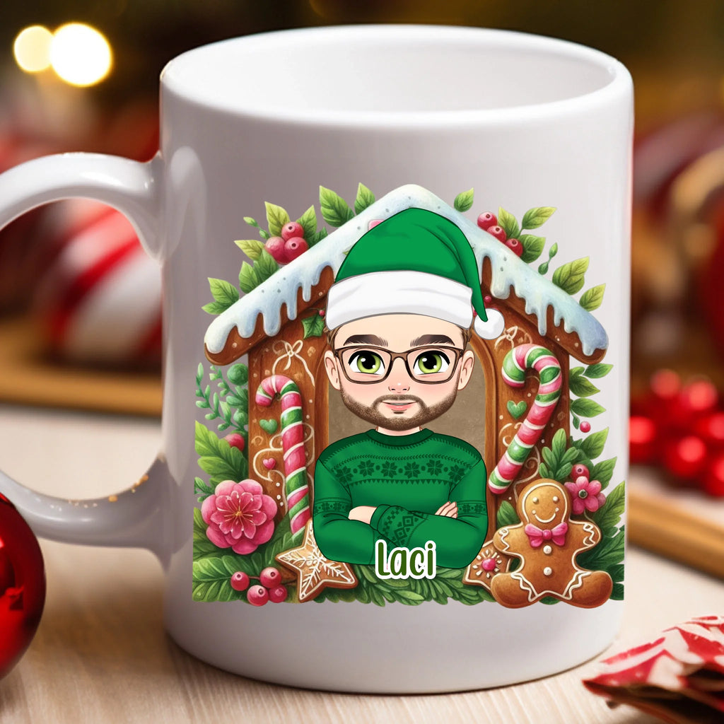 Egyedi karakteres karácsonyi bögre férfiaknak - Ajándékverzum