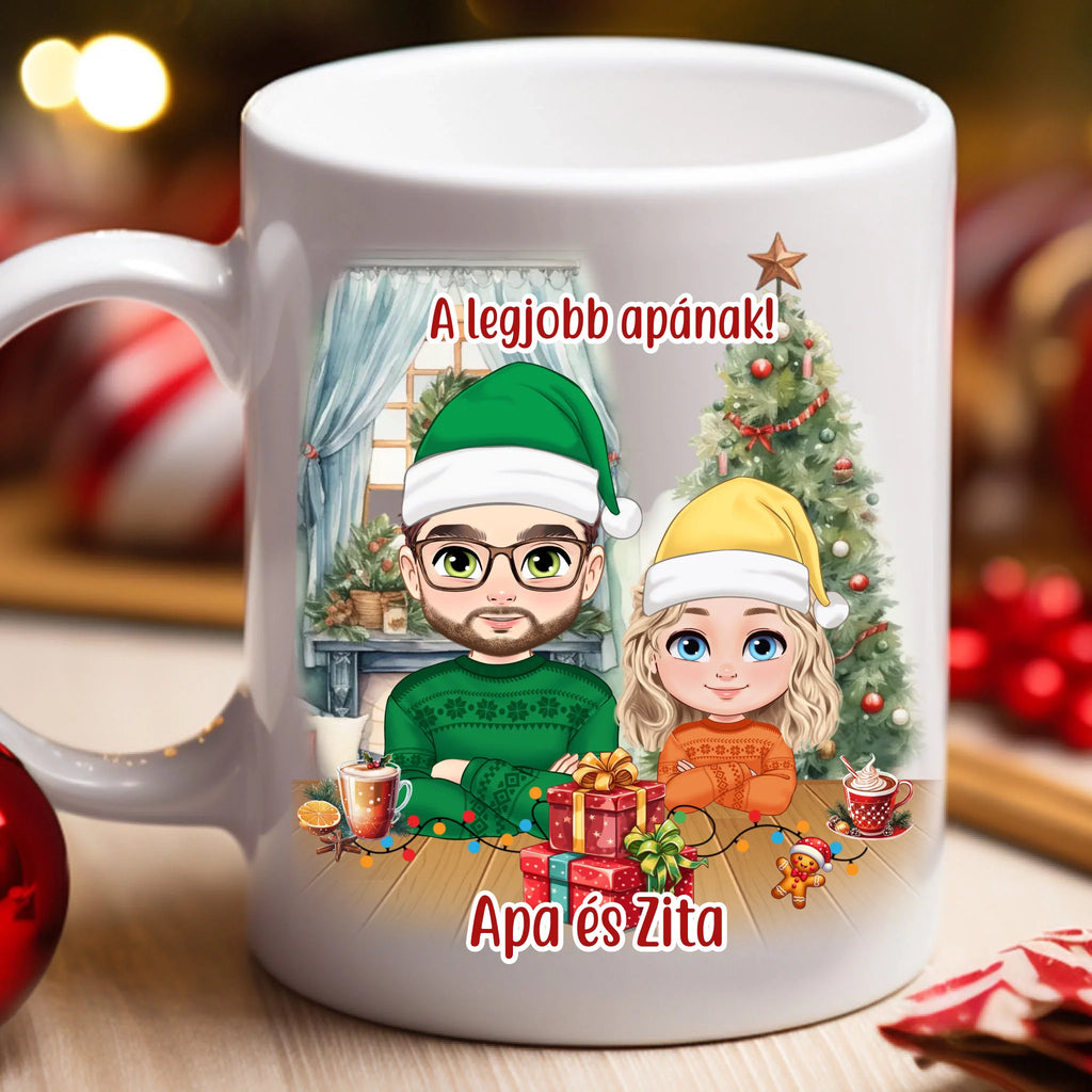 Egyedi karácsonyi fényképes bögre - Ajándékverzum