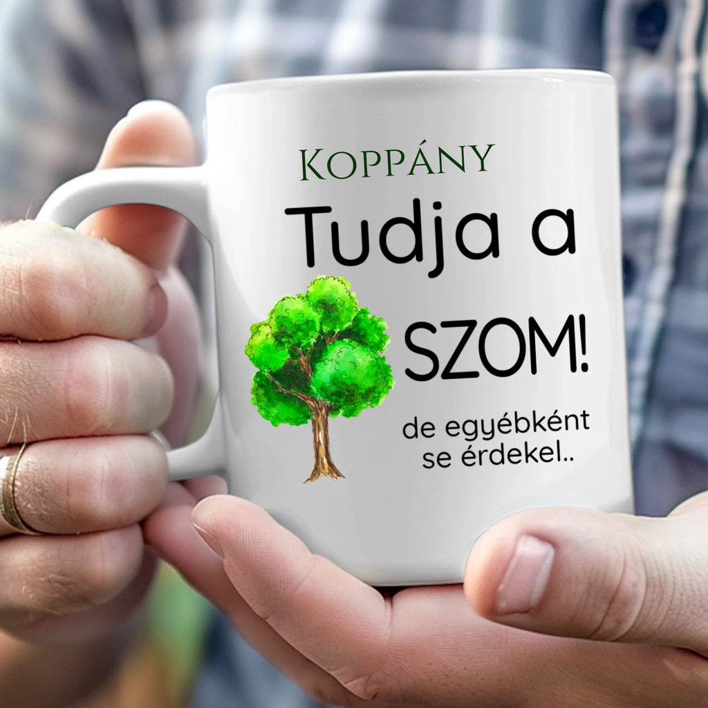 Tudja a faszom - egyedi neves vicces bögre kollégáknak - Ajándékverzum