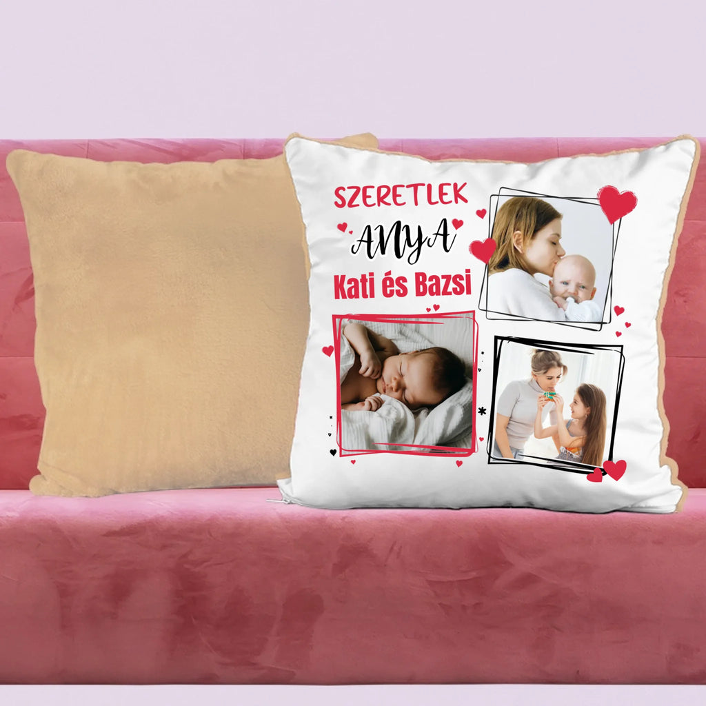 Anyák napi fényképes párna 3 képpel - Ajándékverzum