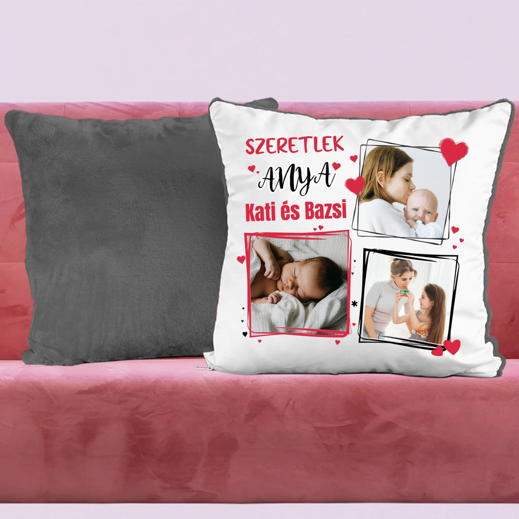 Anyák napi fényképes párna 3 képpel - Ajándékverzum