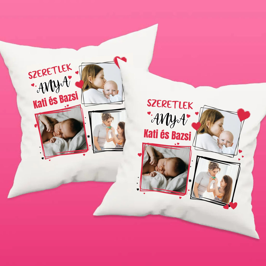 Anyák napi fényképes párna 3 képpel - Ajándékverzum