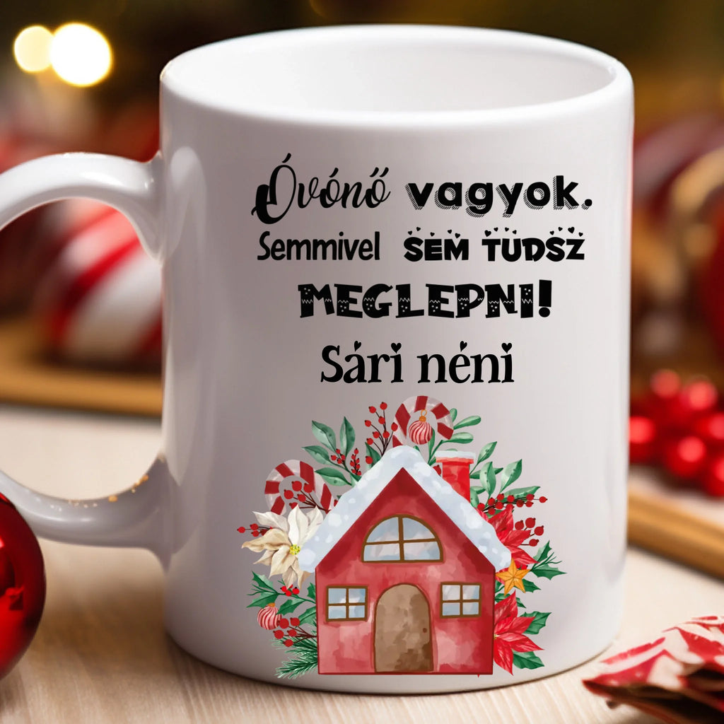 Óvónő vagyok, nem tudsz meglepni - egyedi neves bögre óvónőknek karácsonyra - Ajándékverzum