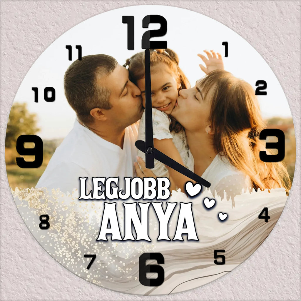 Egyedi fényképes falióra anyának - Ajándékverzum