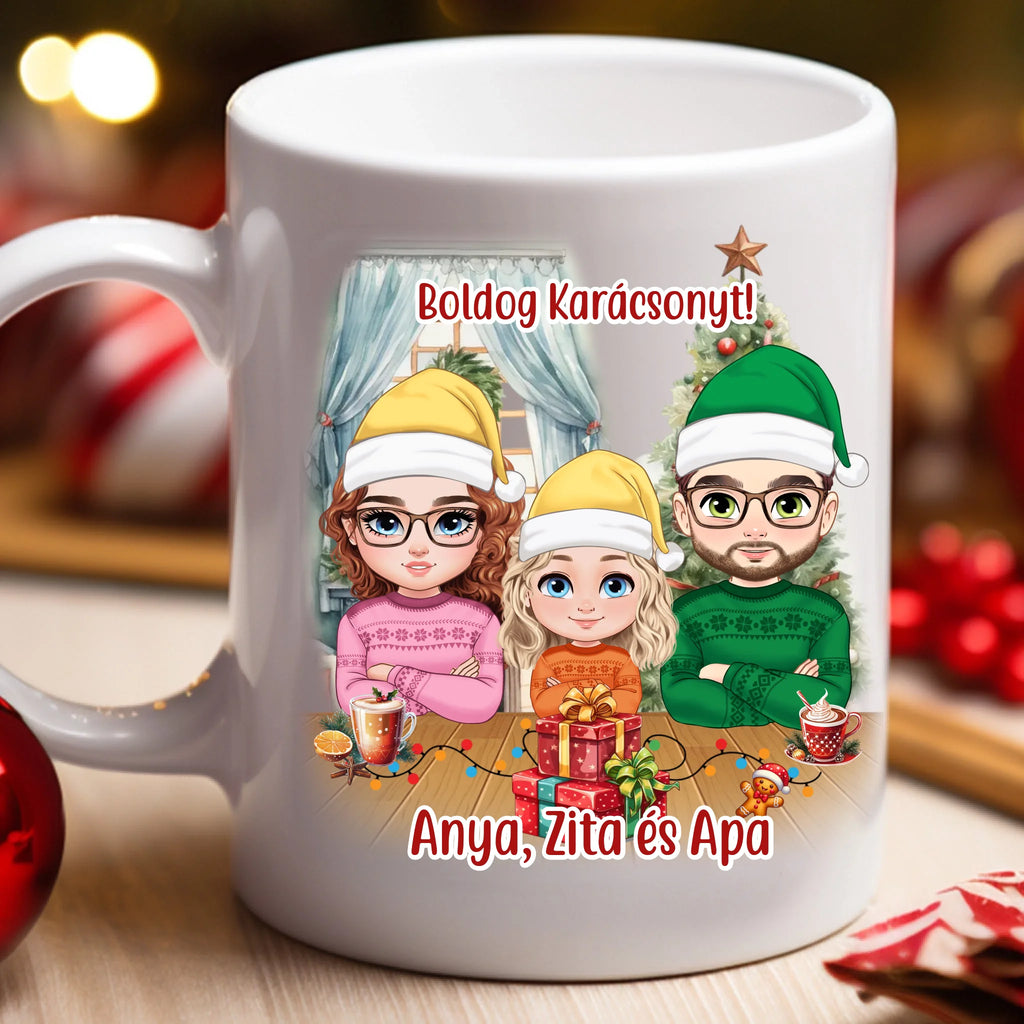 Egyedi karácsonyi fényképes bögre - Ajándékverzum
