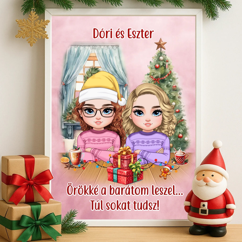 Egyedi fényképes karácsonyi falikép A3 méretben - Ajándékverzum