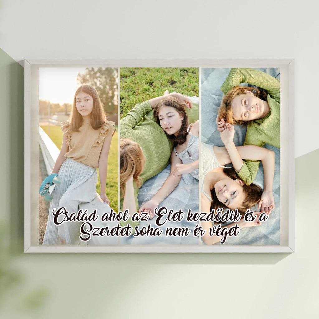 A3 méretű egyedi fényképes falikép - Ajándékverzum