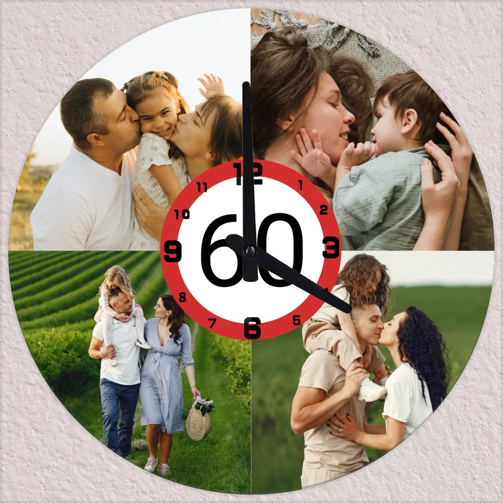 Egyedi fényképes falióra születésnapra 4 képpel