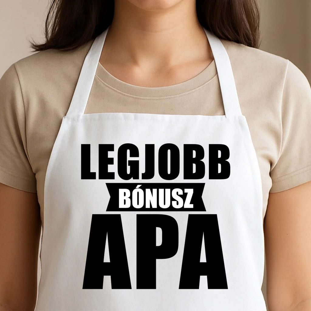 Egyedi fehér kötény - Ajándékverzum