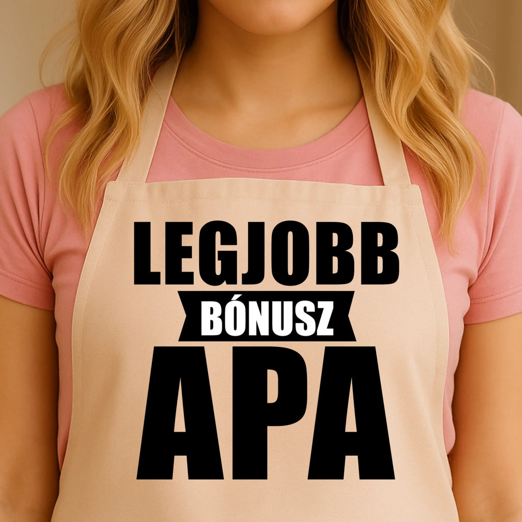 Egyedi bézs kötény - Ajándékverzum