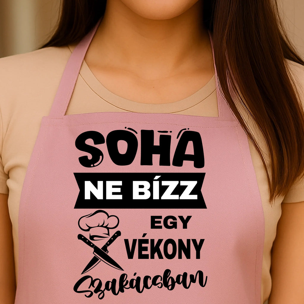 Egyedi rózsaszín kötény - Ajándékverzum