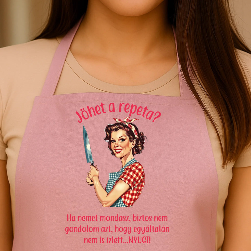 Egyedi rózsaszín kötény - Ajándékverzum