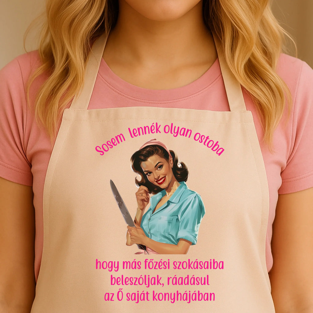 Egyedi bézs kötény - Ajándékverzum