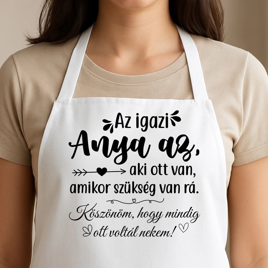 Egyedi fehér kötény - Ajándékverzum