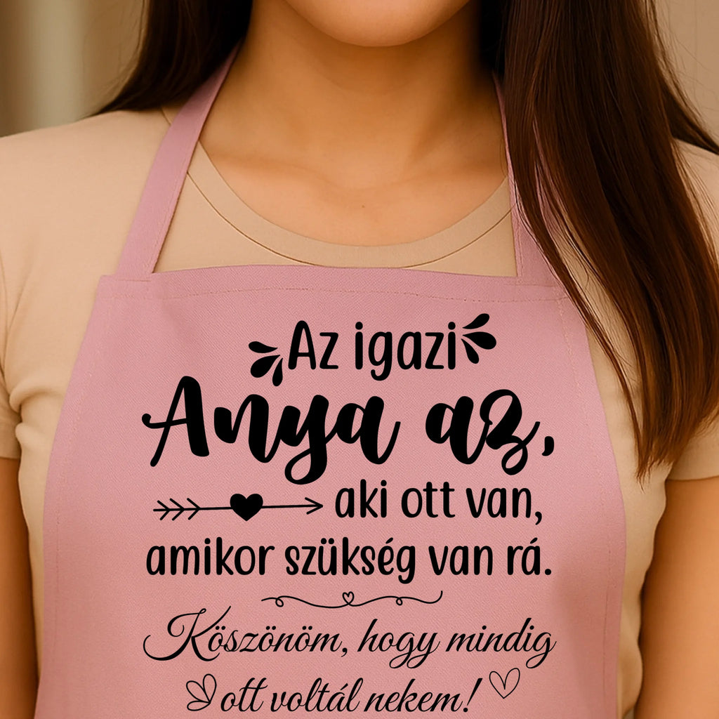 Egyedi rózsaszín kötény - Ajándékverzum