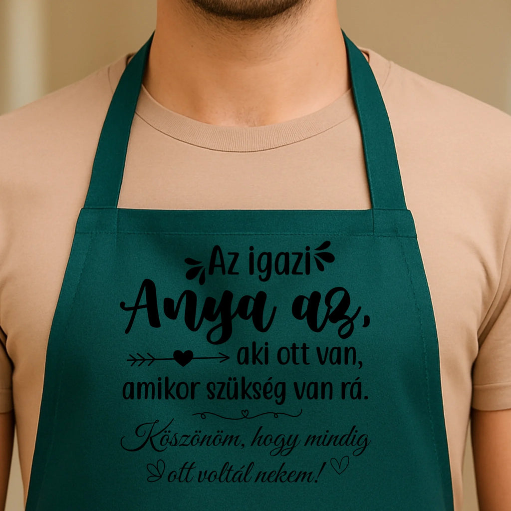 Egyedi zöld kötény - Ajándékverzum