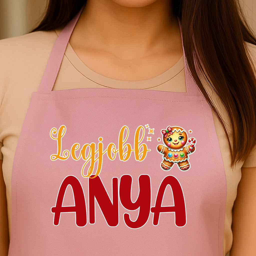 Egyedi rózsaszín kötény - Ajándékverzum