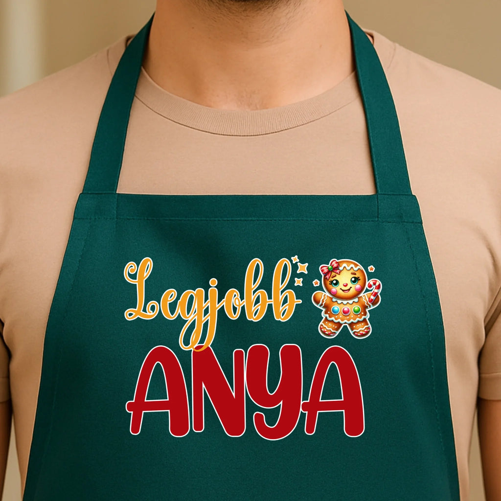 Egyedi zöld kötény - Ajándékverzum