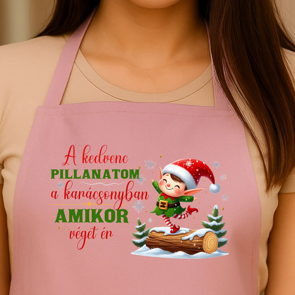 Egyedi rózsaszín kötény - Ajándékverzum