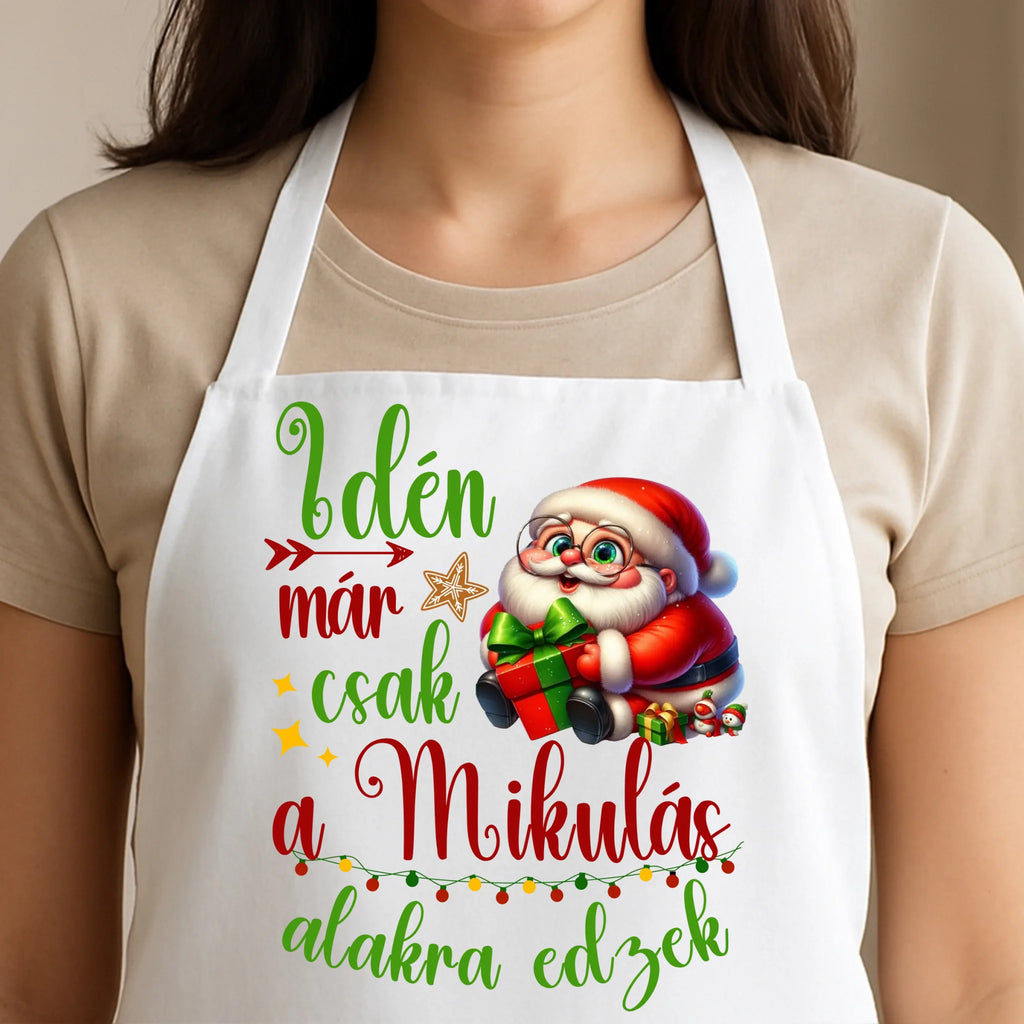 Egyedi fehér kötény - Ajándékverzum