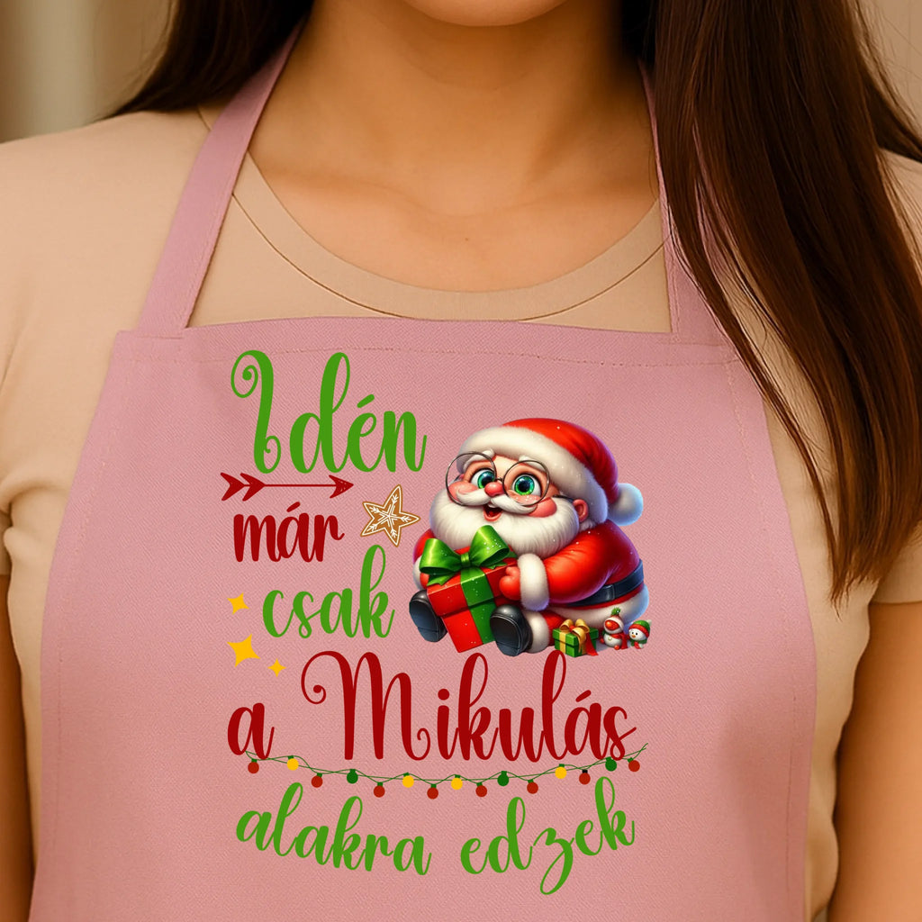 Egyedi rózsaszín kötény - Ajándékverzum