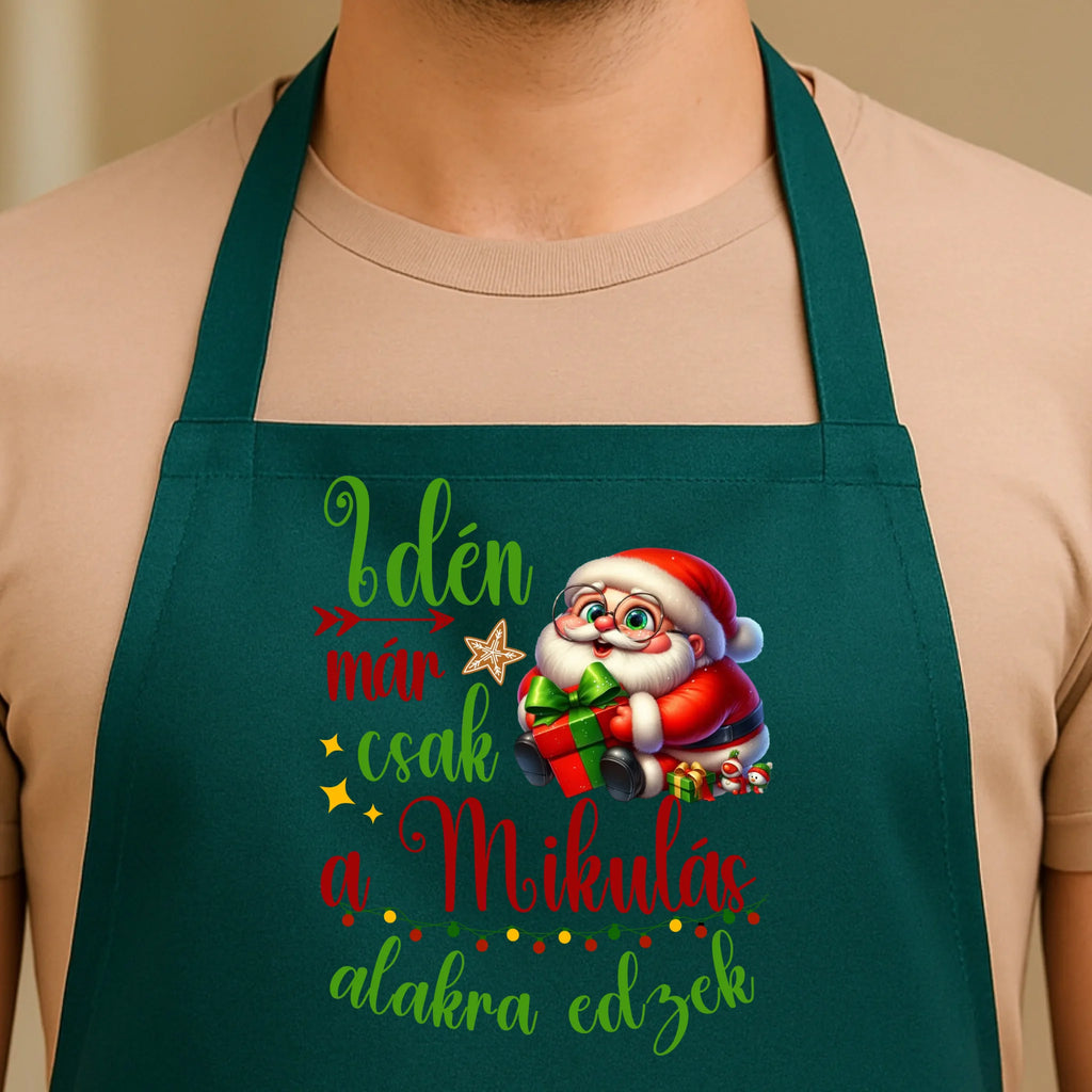 Egyedi zöld kötény - Ajándékverzum