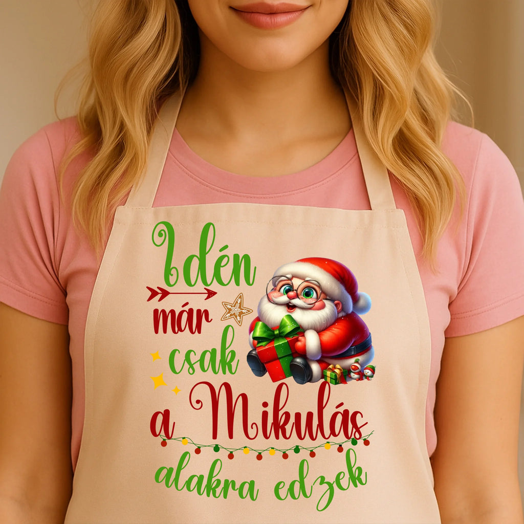 Egyedi bézs kötény - Ajándékverzum