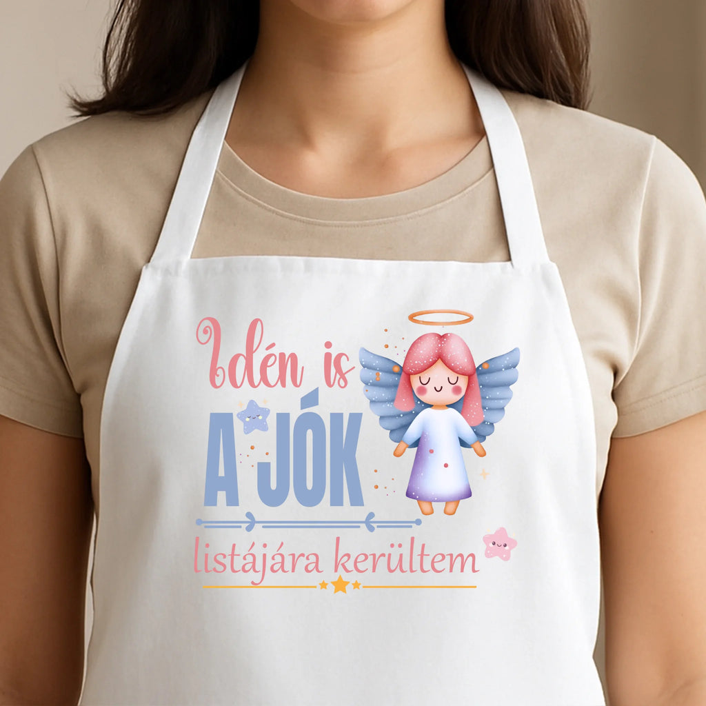 Egyedi fehér kötény - Ajándékverzum