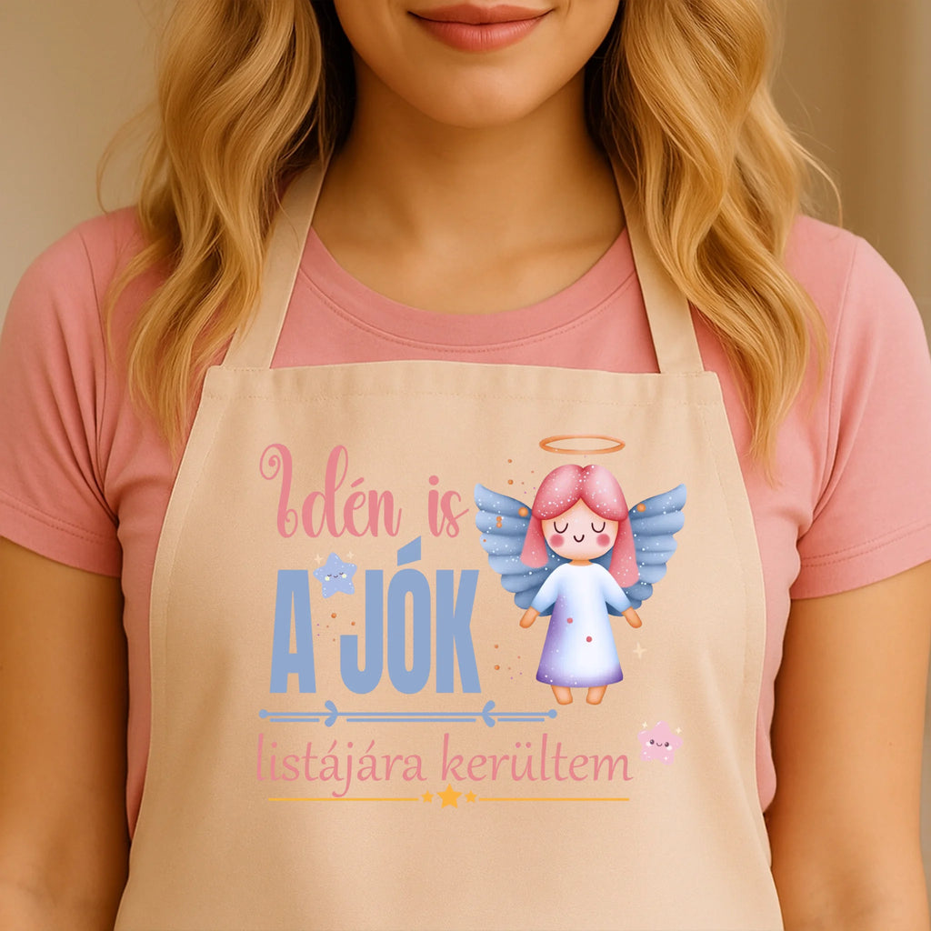 Egyedi bézs kötény - Ajándékverzum