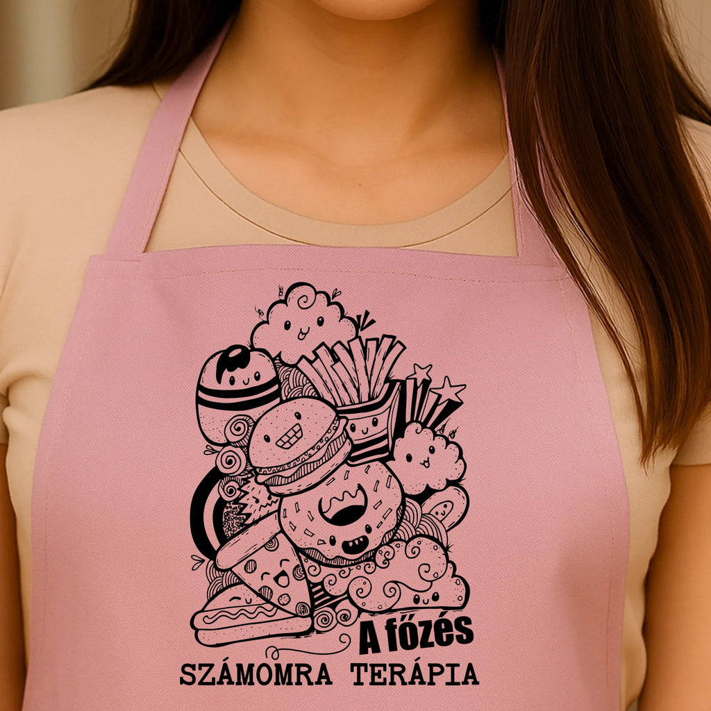 Egyedi rózsaszín kötény - Ajándékverzum