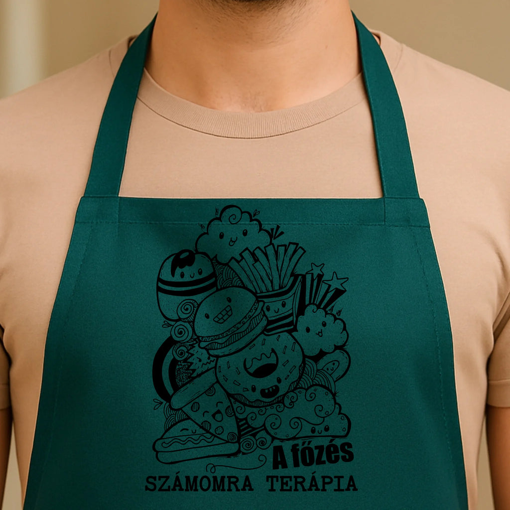 Egyedi zöld kötény - Ajándékverzum