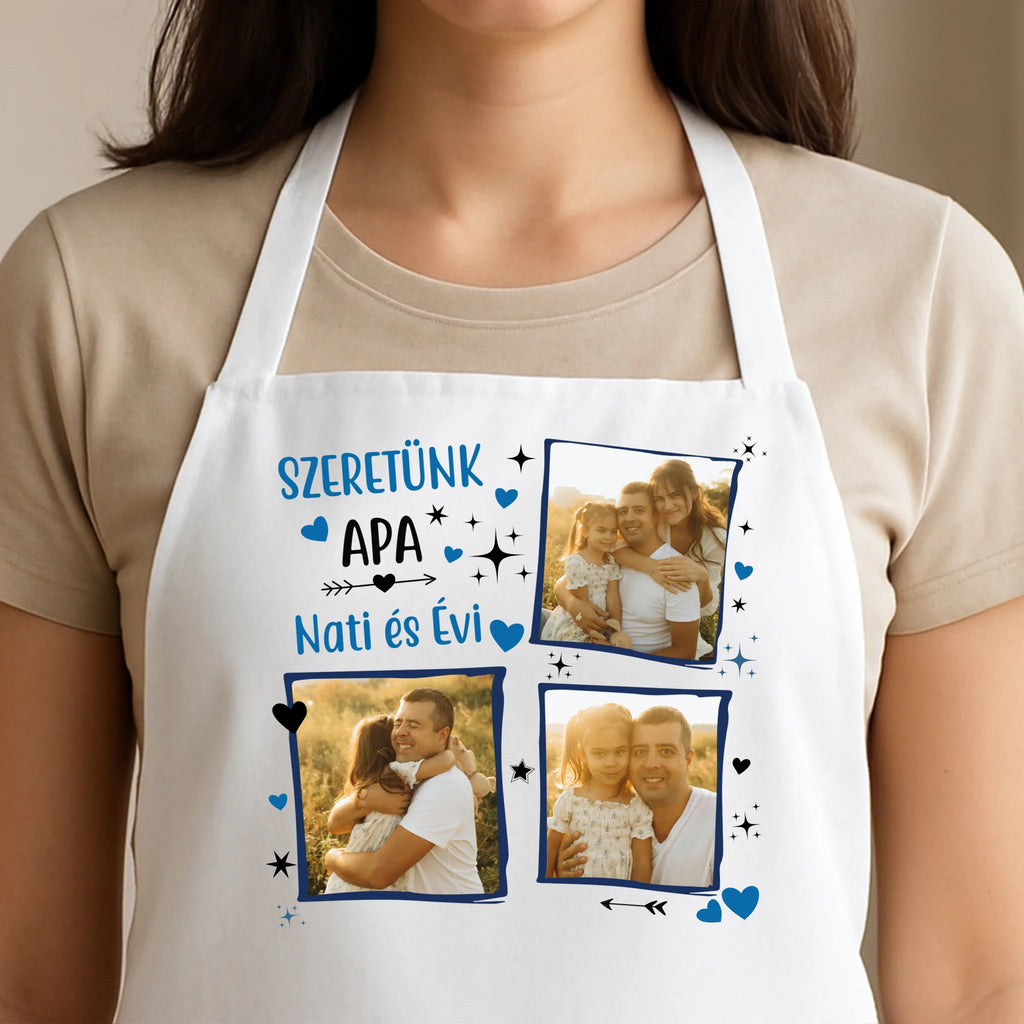 Egyedi fehér kötény - Ajándékverzum