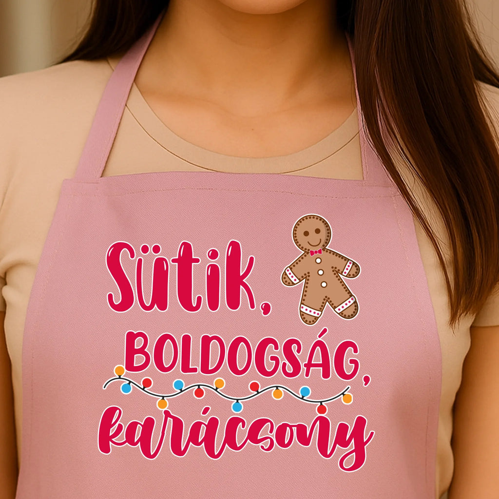 Egyedi rózsaszín kötény - Ajándékverzum