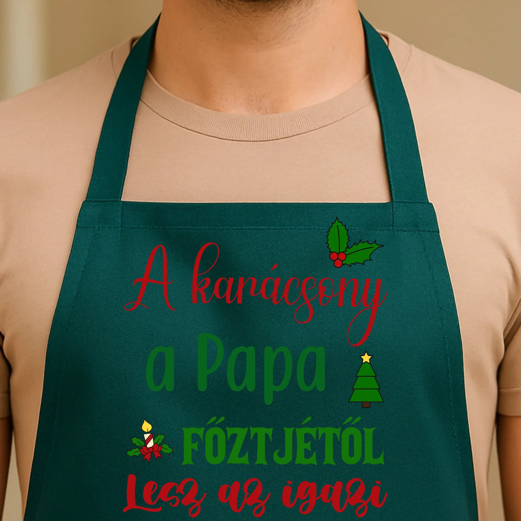 Egyedi zöld kötény - Ajándékverzum