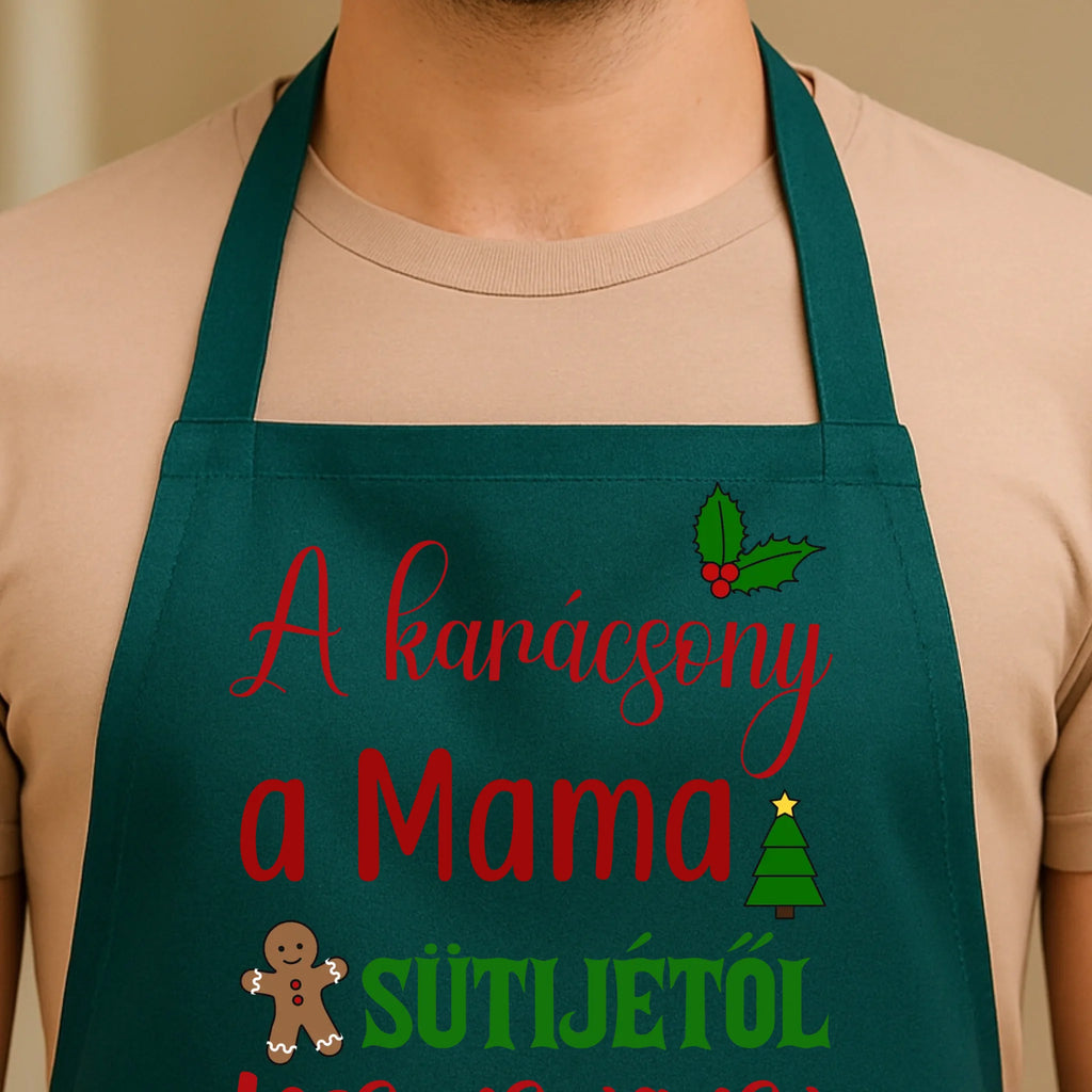 Egyedi zöld kötény - Ajándékverzum