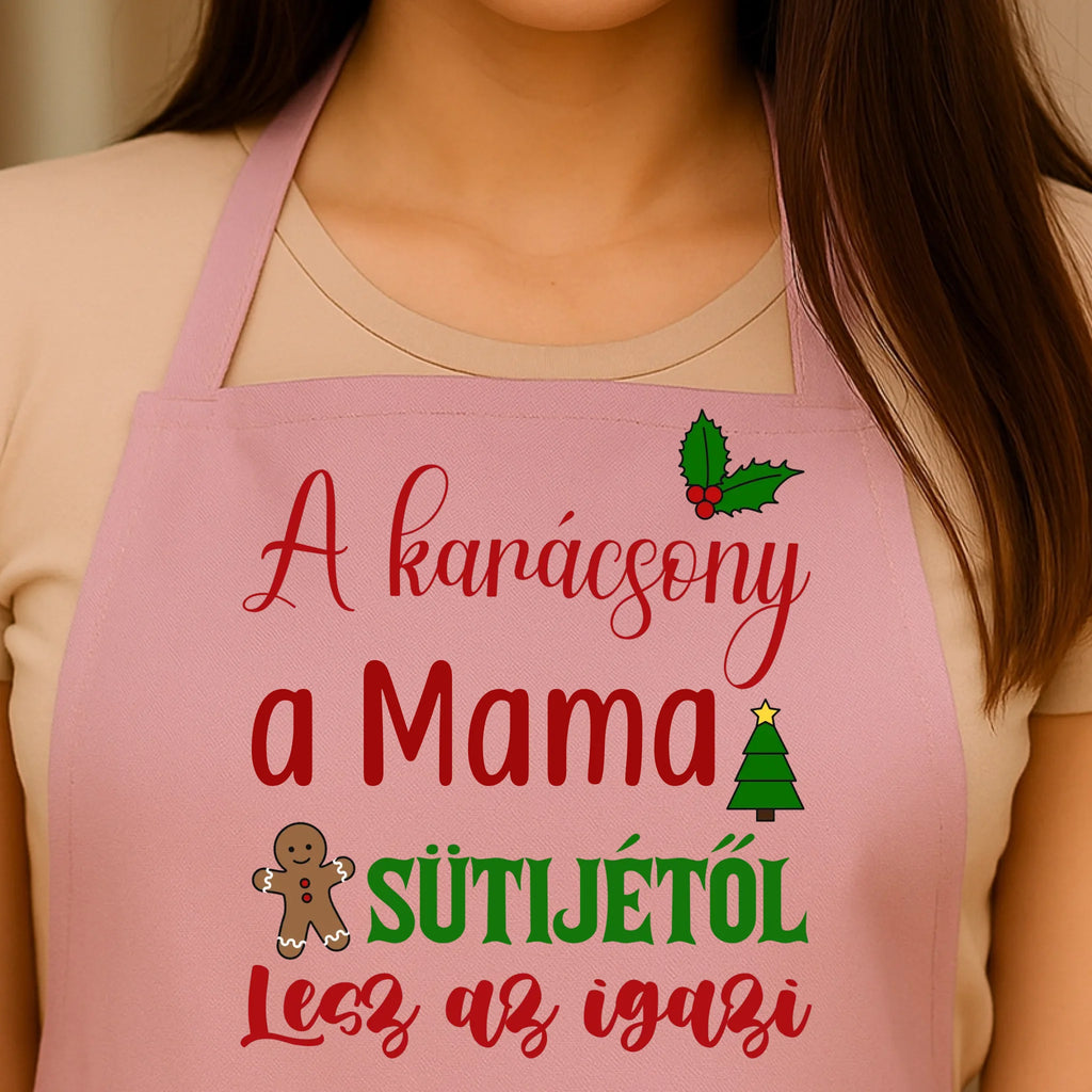 Egyedi rózsaszín kötény - Ajándékverzum