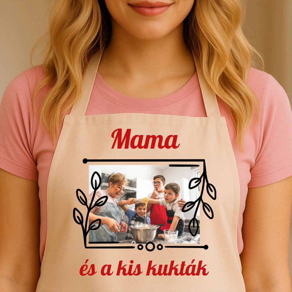 Egyedi bézs kötény - Ajándékverzum