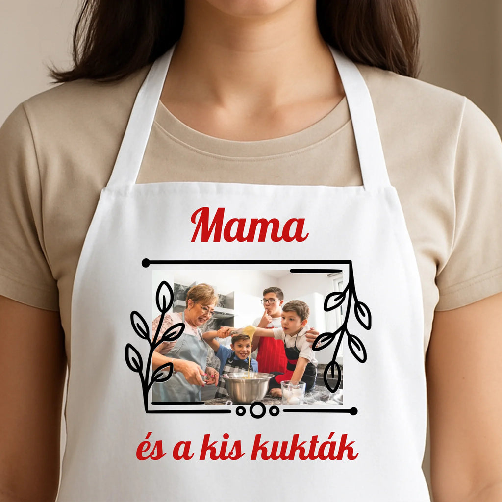 Egyedi fehér kötény - Ajándékverzum