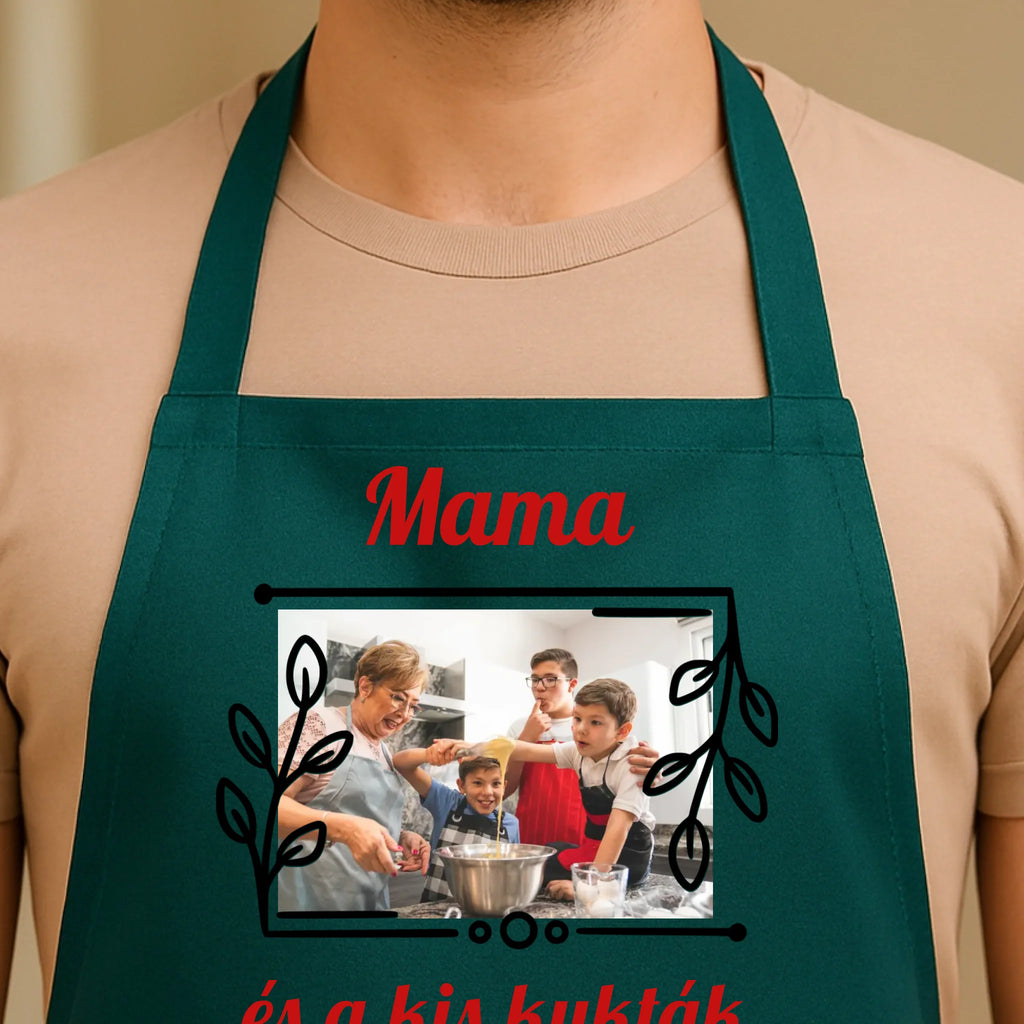 Egyedi zöld kötény - Ajándékverzum