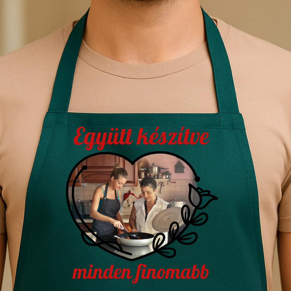 Egyedi zöld kötény - Ajándékverzum