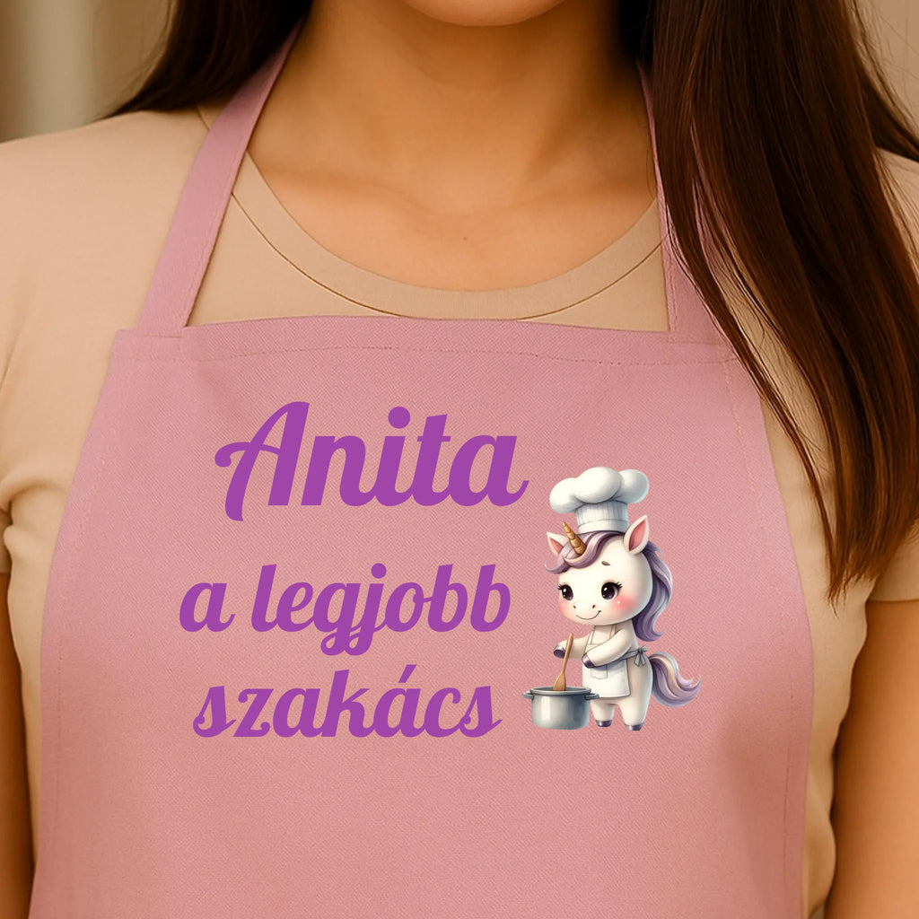 Egyedi rózsaszín kötény - Ajándékverzum