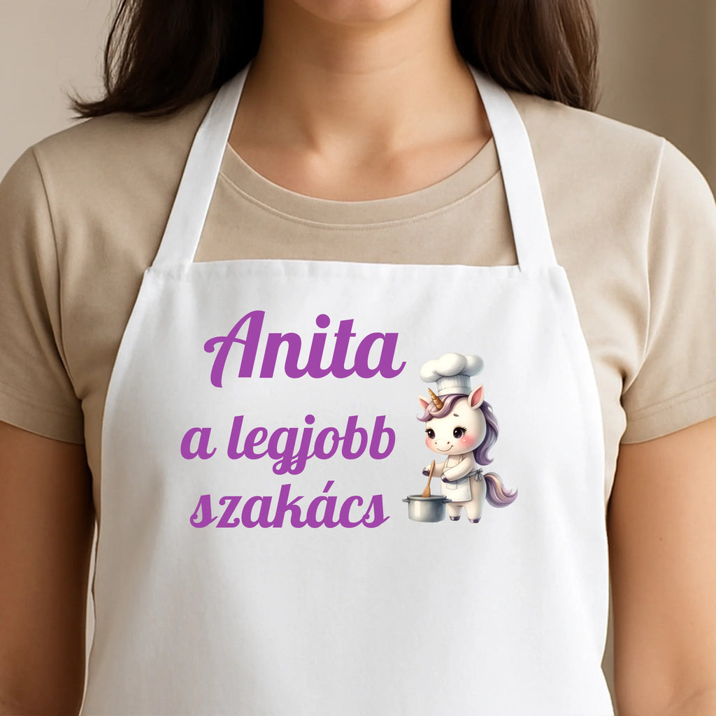 Egyedi fehér kötény - Ajándékverzum