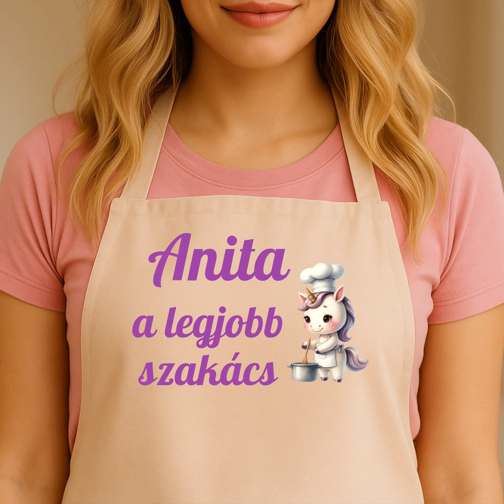 Egyedi bézs kötény - Ajándékverzum