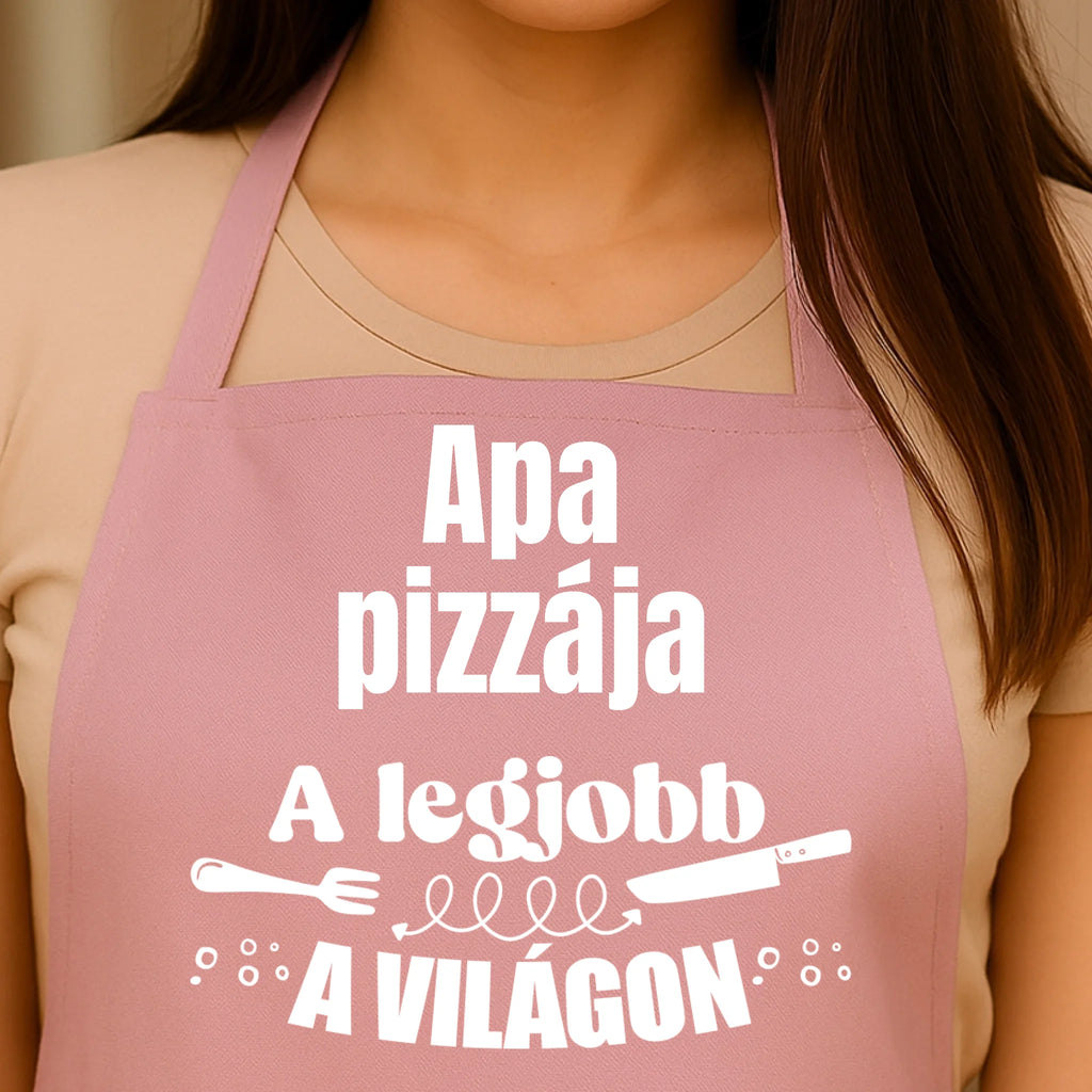 Egyedi rózsaszín kötény - Ajándékverzum