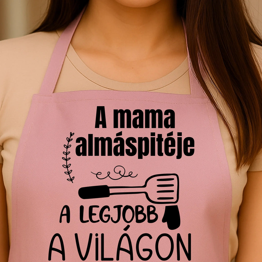 Egyedi rózsaszín kötény - Ajándékverzum