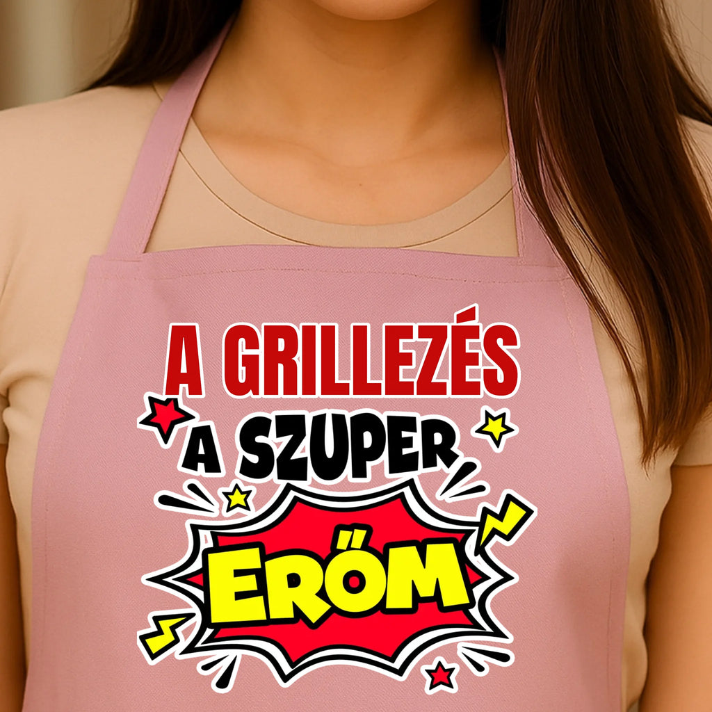 Egyedi rózsaszín kötény - Ajándékverzum