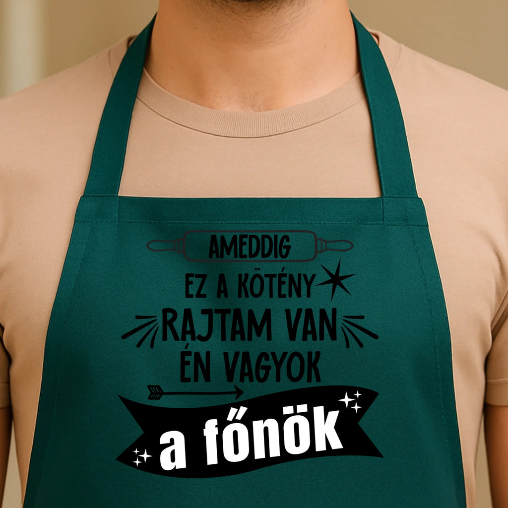 Egyedi zöld kötény - Ajándékverzum